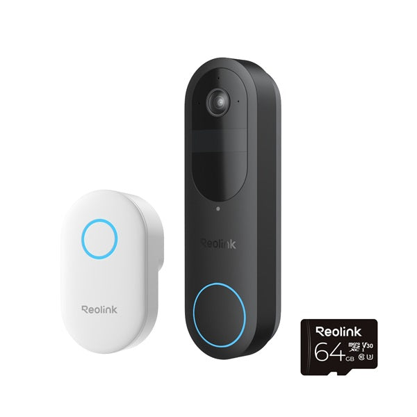 Reolink D340B batterijdeurbel met Chime en 64GB micro SD-kaart